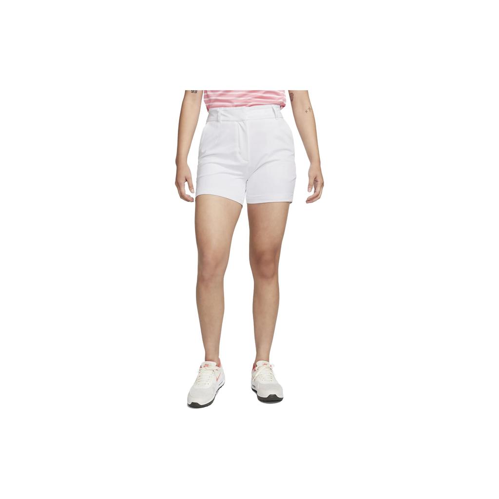 Nike Schmal Geschnitten Einfarbige Gerade Bein Sportshorts Damen Shorts Weiß DZ6023-100