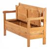 KADAX Wooden Garden Bench With Backrest 120cm With Box Terrace Balcony Garden