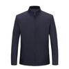New Stand Collar Mid-Aged Men's Cotton Jacket for Autumn/Winter Season - Thick Dad's Casual Coat.