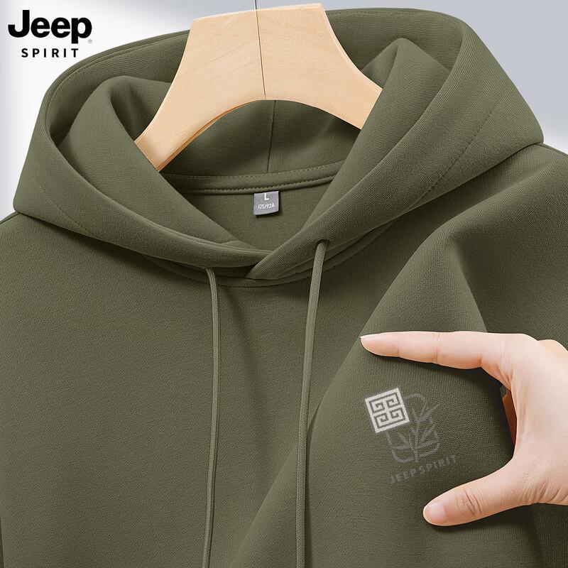

JEEP SPIRIT Men s Casual Loose-Fit Hooded Sweatshirt 3XL