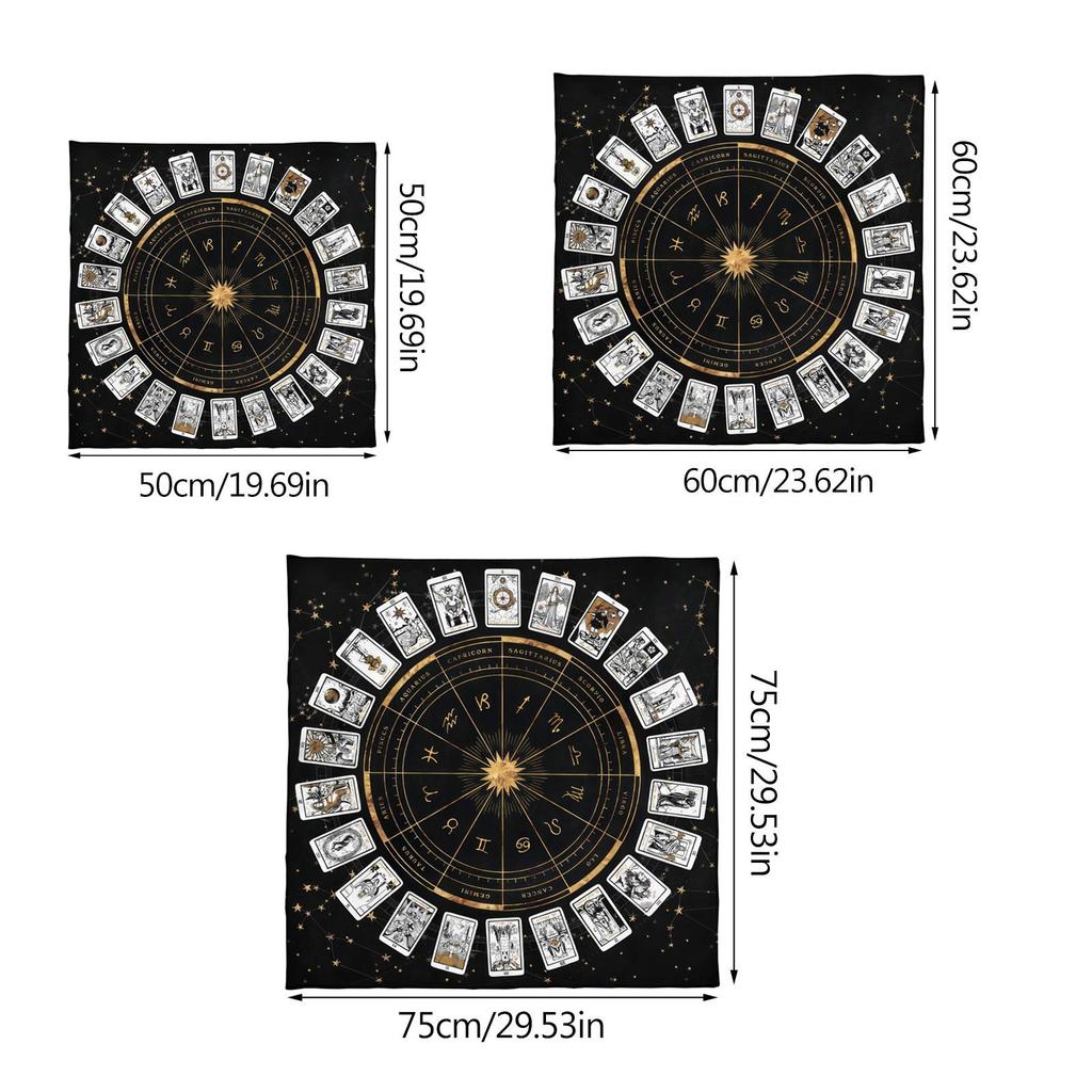 Astrology Tarots Table Altar Cloth Metaphysical Board Game Mat Pendulum Divinations Altar Tablecloth Board Game Card Pad