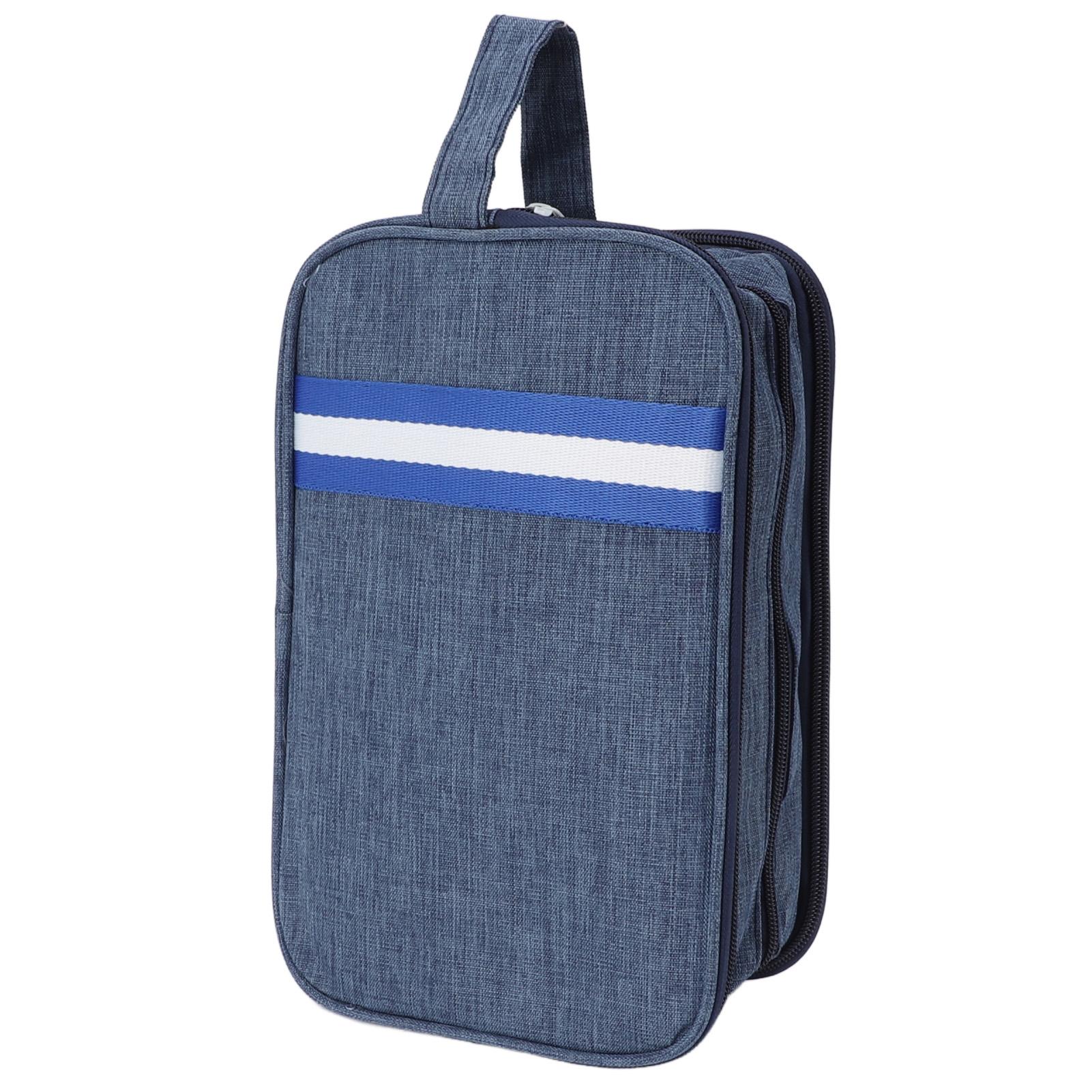 

Toiletry Bag Nylon Canvas Waterproof Wet Dry Separation Large Capacity Portable Airline Compliant