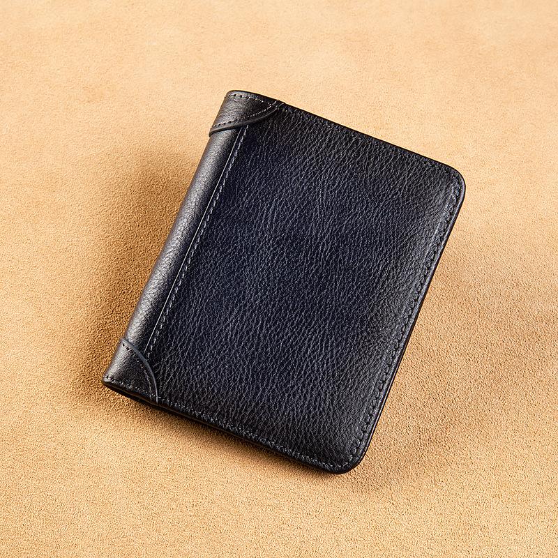 

Without Logo Real Leather Wallet for Men Birthday Gift Large Capacity ID Credit Card Holder Men s Cowhide Wallet Short Purse чёрный