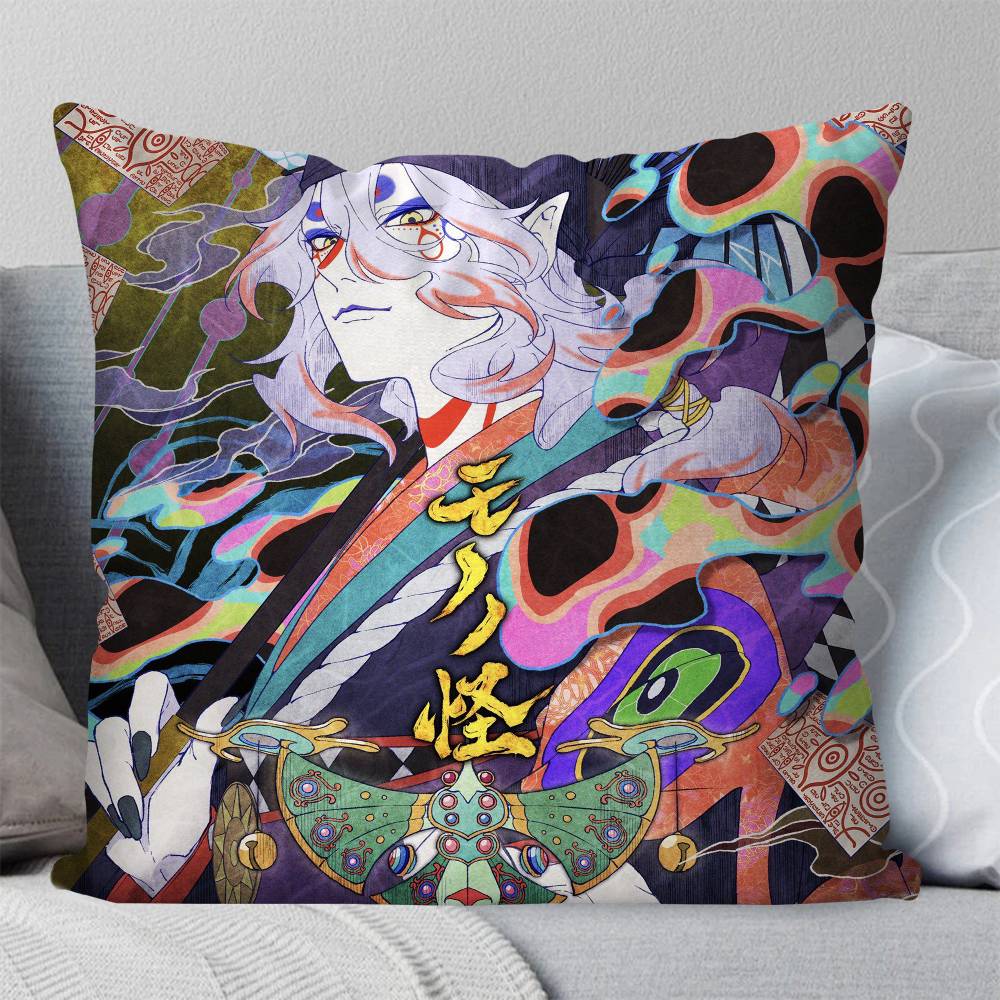 Mononoke Kusuriuri Pillow Case Fashion Square Pillowcase Bedroom Sofa Room Ins Decoration Leisure
