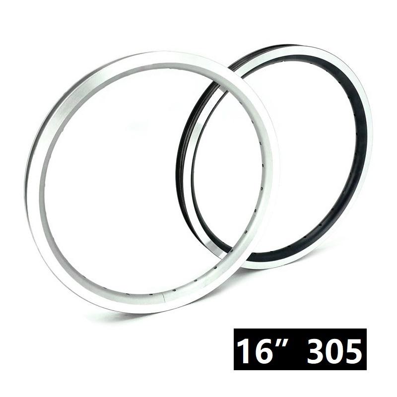 Bicycle Rims 16 Inch 305 Folding Bike Double Wall Aluminum Alloy Rims Spoke Hole 20 24 28 32 36 Hole Black 20 Hole