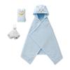 pile bath poncho set box Baby gift set Baby bath poncho Made in Japan Bath cotton Boys Girls Baby Kids Baby clothes clothes Gift Blue [MIKI HOUSE]