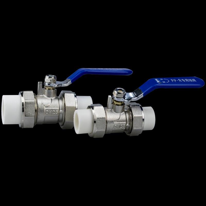 Haistik HK-5004 Thickened PPR Brass Double Union Manual Ball Valve