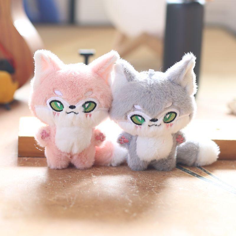 Adorable Cute Plush Fox Keychain Doll Soft Pp Cotton Bag Charm 11cm For Kids