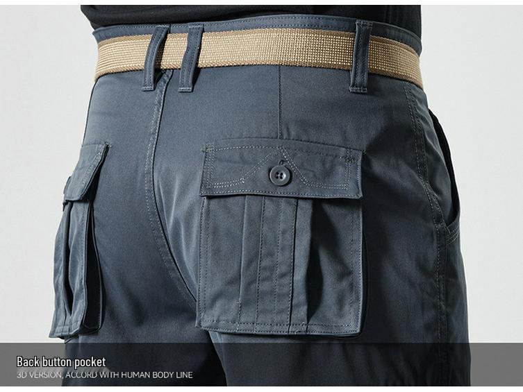 Herren Slim Fit Straight Leg Cargohose - Vielseitige Mehrfach-Taschen Freizeitbekleidung