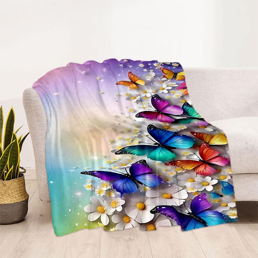 Enchanted Butterfly Garden blanket Suitable for offices, travel, living rooms also a good gift for friends and family Suitable for all seasons.