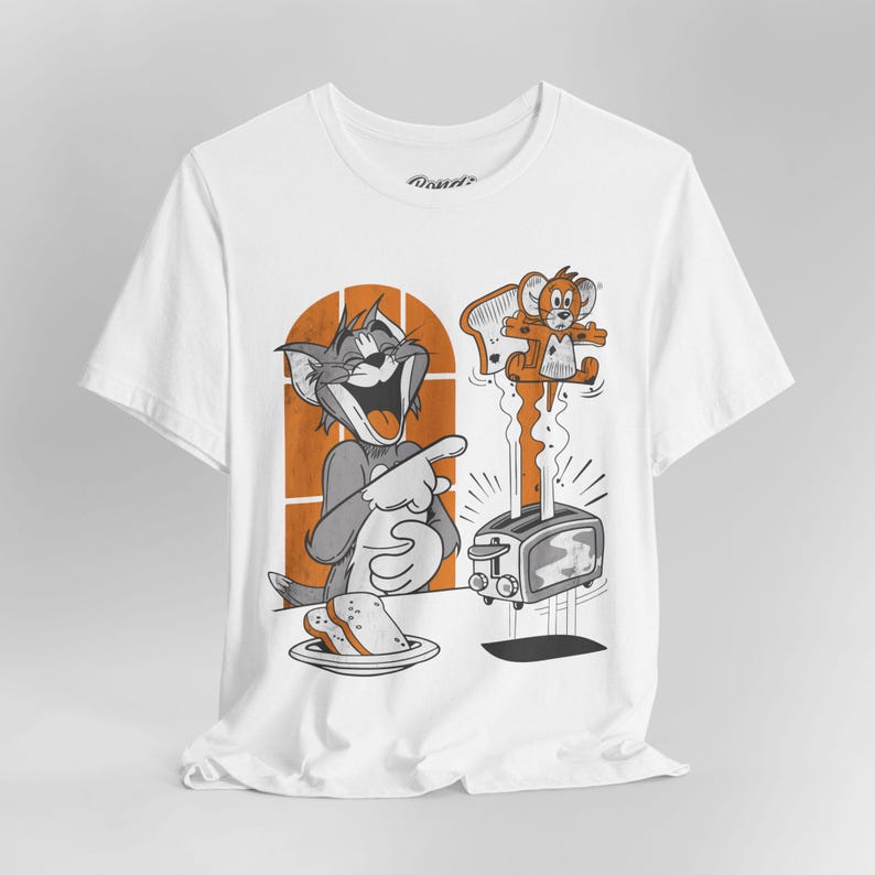 Tom Jerry Shirt, Cute Cartoon Shirt, Funny Tom and Jerry Shirt, Tom and Jerry Couple Shirt, Cartoon Shirt, Gift for kids, Funny Tshirt 130