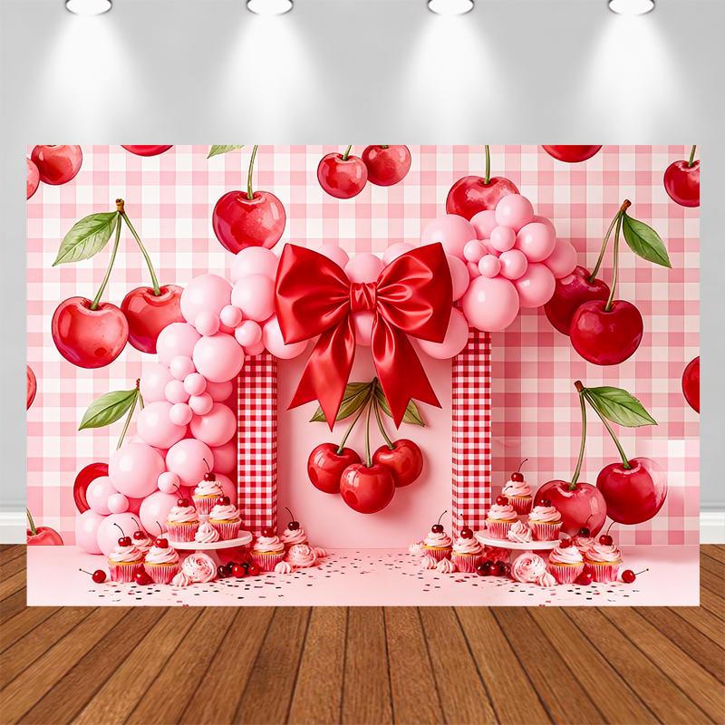 LS Summer Fruit Sweetheart Backgrounds Kids Adult Photogrpahy Baby Photocall Cherry Strawberry Props Photo Studio Backdrops