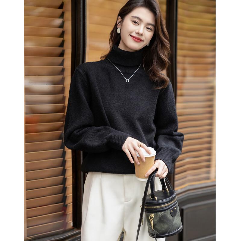 Mokana Women's High-Neck Long Sleeve Knit Sweater MKNJD3041