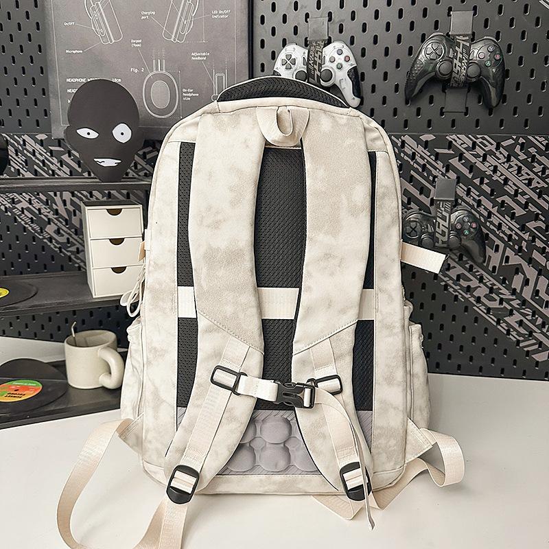 New schoolbag Korean version ins tooling style trend couple backpack large capacity middle and high school students air cushion backpack