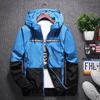Frühling und Herbst Mode Color Blocking Herren Jacke Casual Trend dünne Student Windjacke Jacke Kapuzenjacke Top