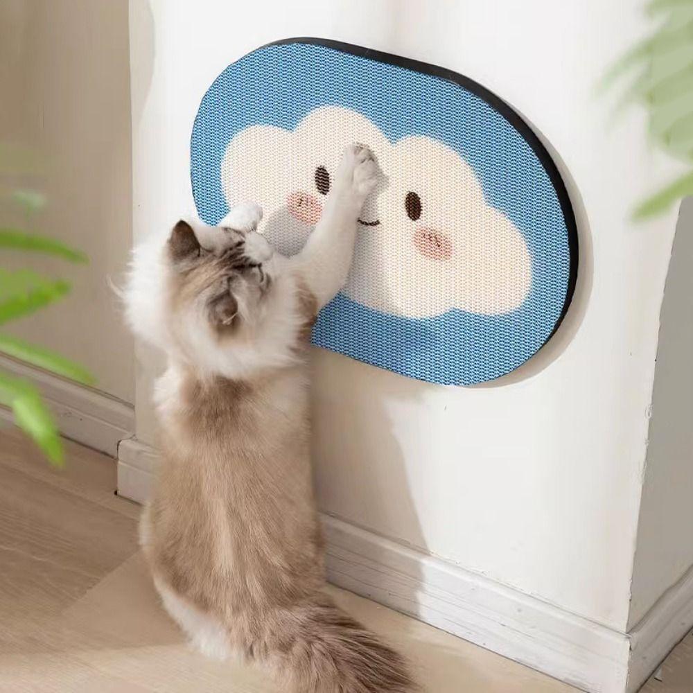 Wear Resistant Kitten Scratching Toy Cartoon Cat Scratching Post Mat  Relieve Boredom
