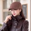 Women S Vintage Rivet Decorated Windproof Flat Cap Japanese Style Casual Hat