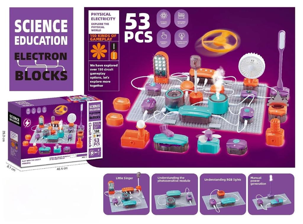 STEM Science Experiment Set for Kids - Electronic Building Blocks Physics Circuit Experiment Toys for Education And Learning