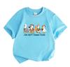 Kids Boys Girls 100% Cotton Crew Neck Short Sleeve T-Shirt, Cute Summer Travel Goose Graphic Tee, Casual Breathable Tops for Holiday Beach Daily Wear