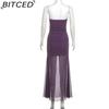 BITCED Fall/Winter Women's Solid-Color Slim-Fit Streetwear Off-the-Shoulder Strapless Dress