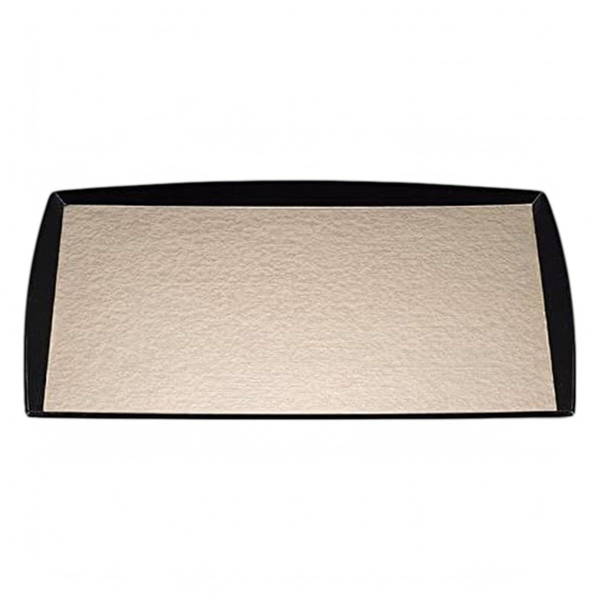 

Made in Simple and Long Rectangular Wood Champagne with Black Small x x J-kitchens Placemat/Tray, Japan, Luxurious, 5-Shaku (1.5 ft) High-Rimmed,