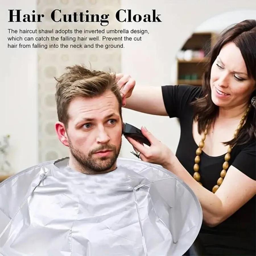 DIY Hair Cutting Cloak Umbrella Design Cover, Suitable For Salon Barber Cutting Cloak Wrap, Foldable Waterproof And Portable