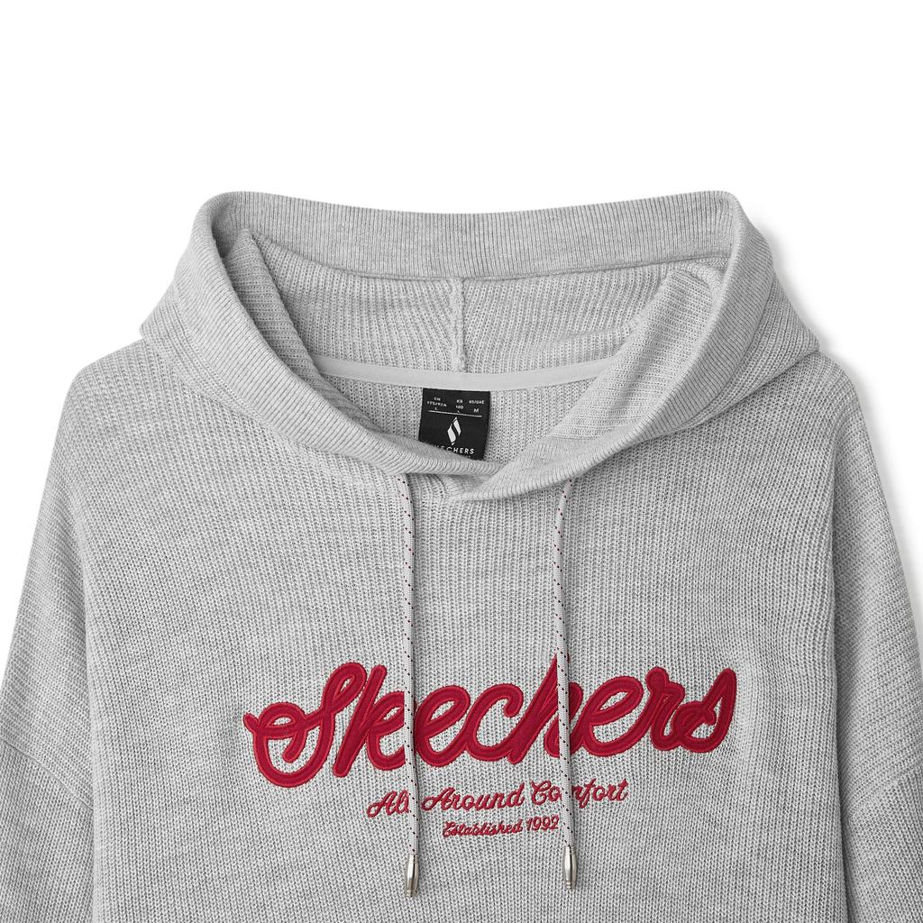 Skechers New Year Series Sports Lifestyle Fashion Versatile Hooded Embroidered Pullover Sweatshirt Unisex Sweatshirt L125U005-0248