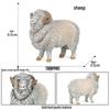Wild Safari Animal Figurines: Giraffe, Elephant, Rhinoceros, Brown Bear, Tiger, Lion, Leopard, Hippopotamus - Solid Cognitive Toys