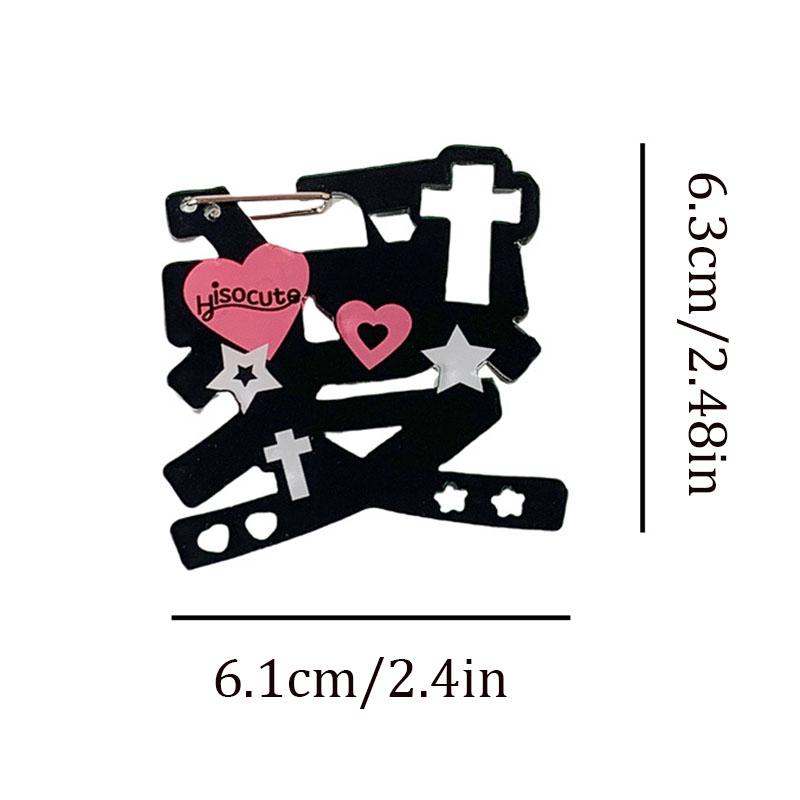 Sweet Cool Girls Acrylic Keychain Hook Pink Black Hanging Decoration For Bag Pendant Doll Toy Holder Personalized Pendant Gift
