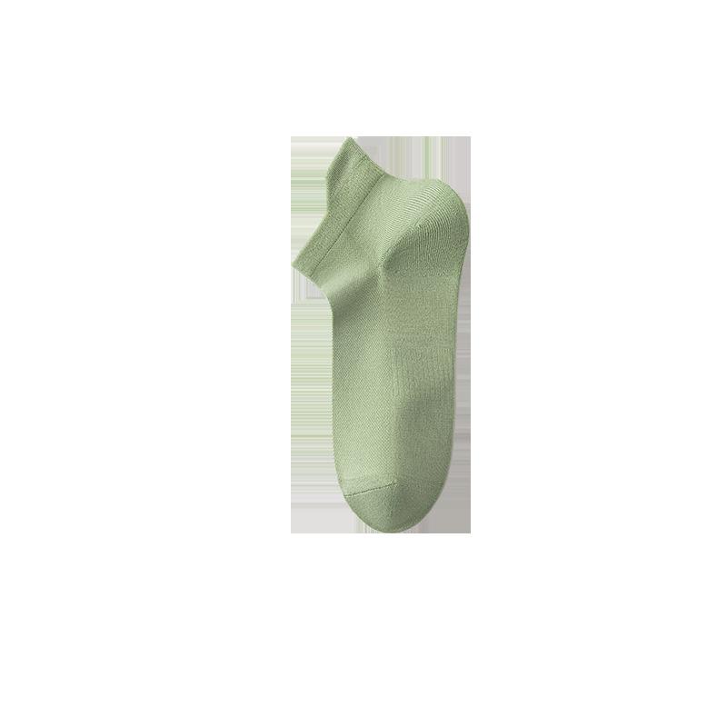 Men Spring and Summer Mesh Breathable New Anti Bacterial Anti Odor Solid Color Ear Lifting Socks