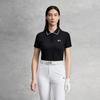 Fila Golf Series Simple Classic Sports Casual Comfortable Knitted Short Sleeve Polo Shirt Women Tops Deep-Black A11W625112FBK
