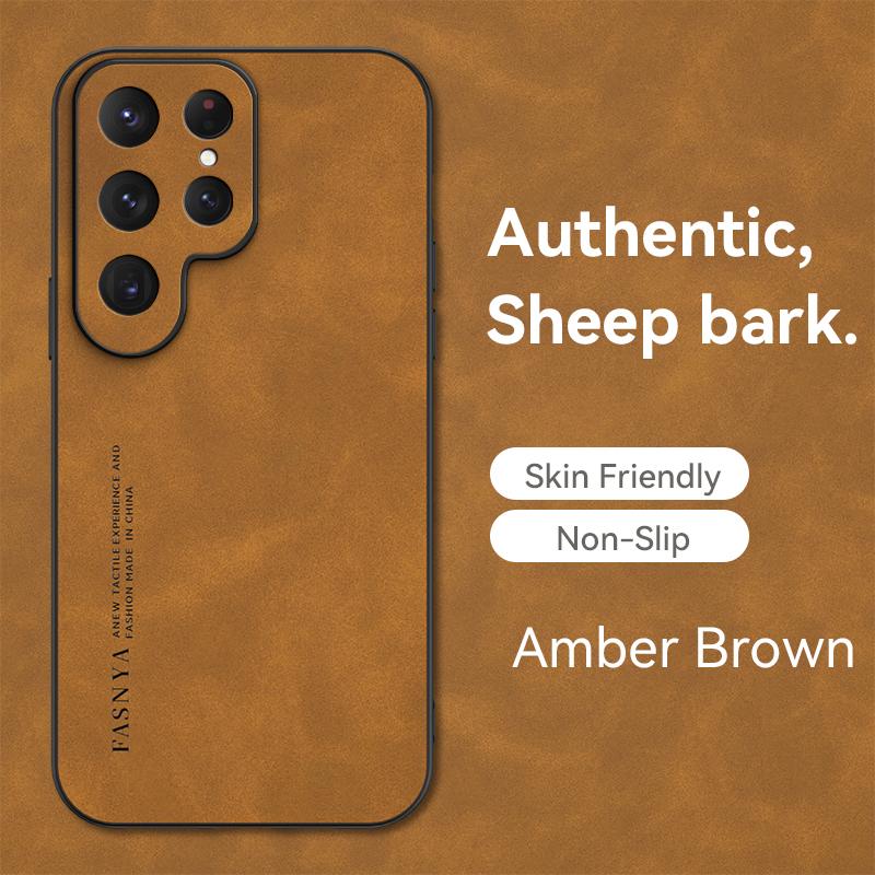 Luxury Sheepskin Leather Phone Case For Samsung Galaxy S26 S25 Ultra S24 S23 S22  S21 S20 Plus FE NOTE 20 S10 S9 S8 Matte Cover