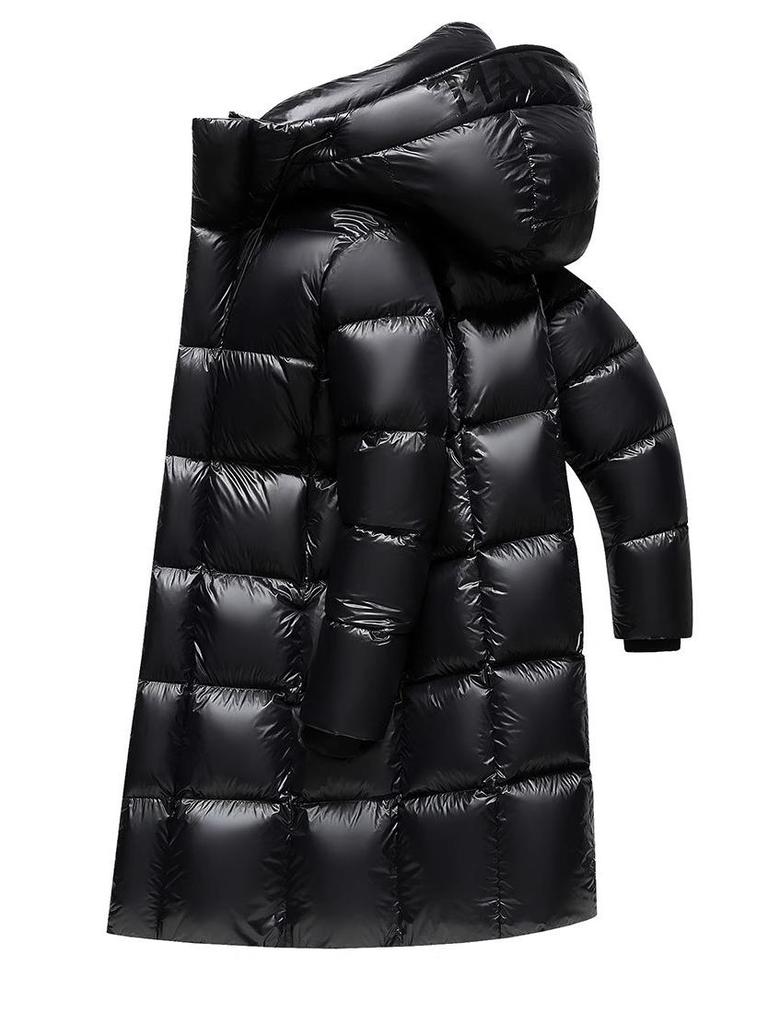 Unisex dlouhá zimní péřová bunda - 95% výplň z prachového peří, Super silná a teplá pro extrémní mráz.
