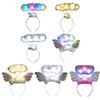 Mädchen Engelsflügel Heiligenscheine LED Haarband für Frau Halloween Konzerte Party Stirnband