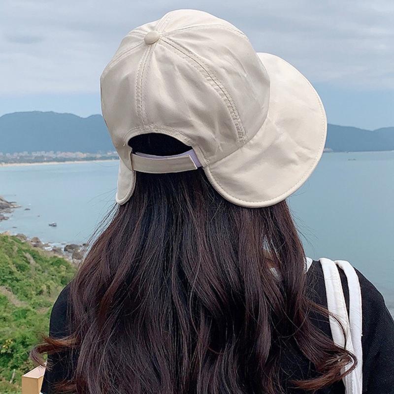 Summer Hat For Women Foldable Baseball Cap Wide Large Brim Sunscreen Beach Caps Female Outdoor Casual  Bucket Hat