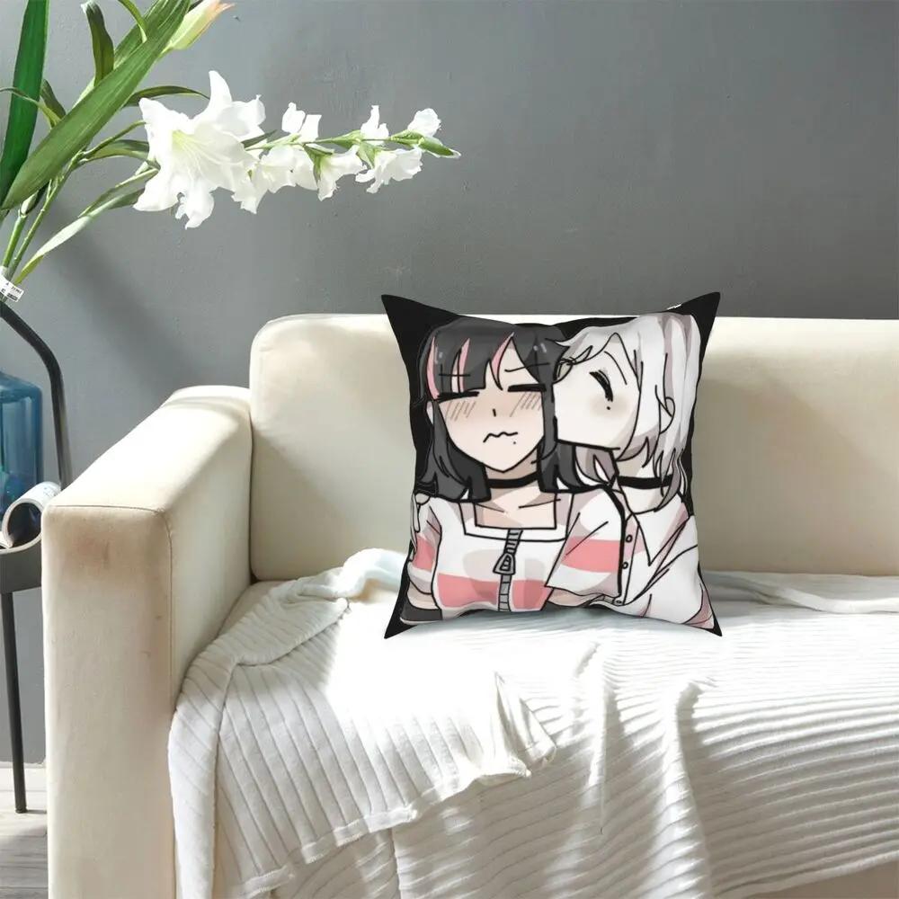 Akudama Drive Urocze Anime Kwadratowa Poszewka na Poduszkę Poliestrowe Poduszki na Sofę Zwykły Człowiek Oszust Ippanjin Zwykłe Poszewki na Poduszki