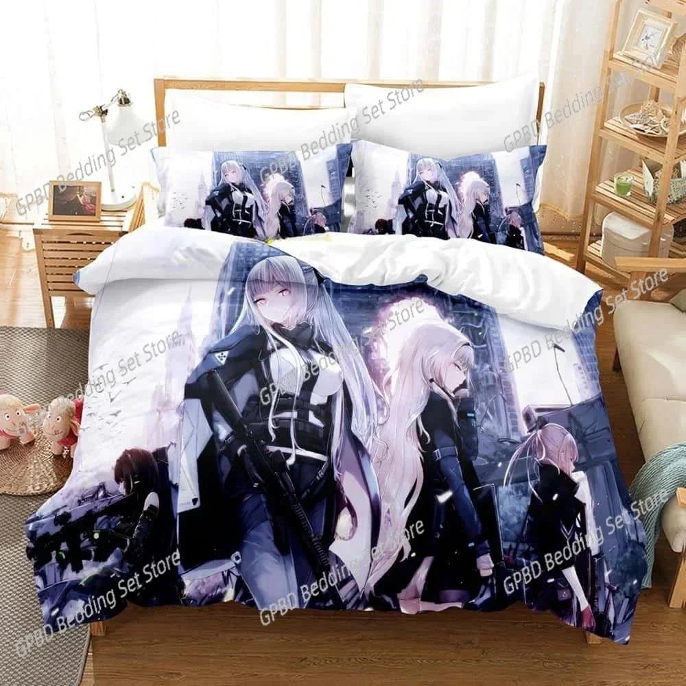 Luxury New 3D Print  Game Girls' Frontline Bedding Set Single Twin Full Queen King Size Bed Set  Bedroom Duvet cover Sets