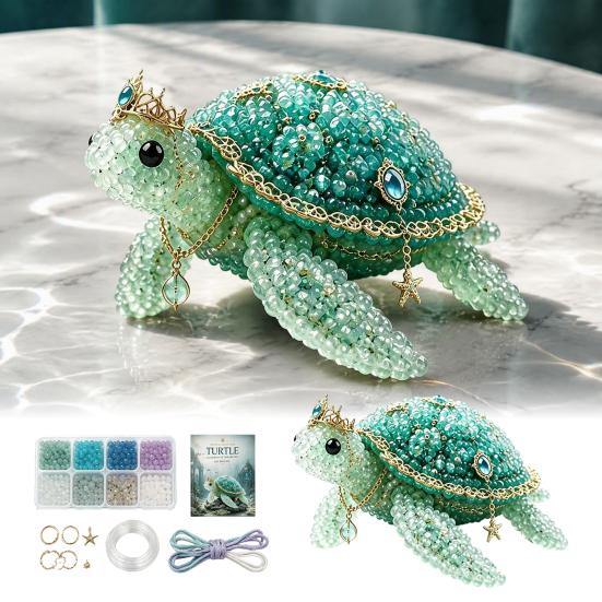 Sea Breeze Style Bead Kit Mythical Ocean DIY Kit, Themed Jewelry Making Set, Decorative Beading Kits for Balcony Marine Animal Craft Supplies Handmade