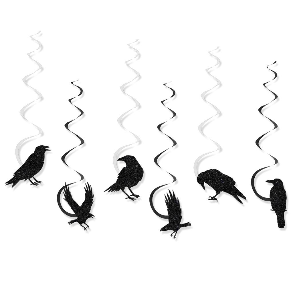 Halloween Black Skull Happy Halloween Banner Pull Flag