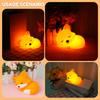 Fox Night Light 2 Level Dimmable Kids Night Light Rechargeable Nursery Nightlight with Timer and Touch Control for Boys Girls