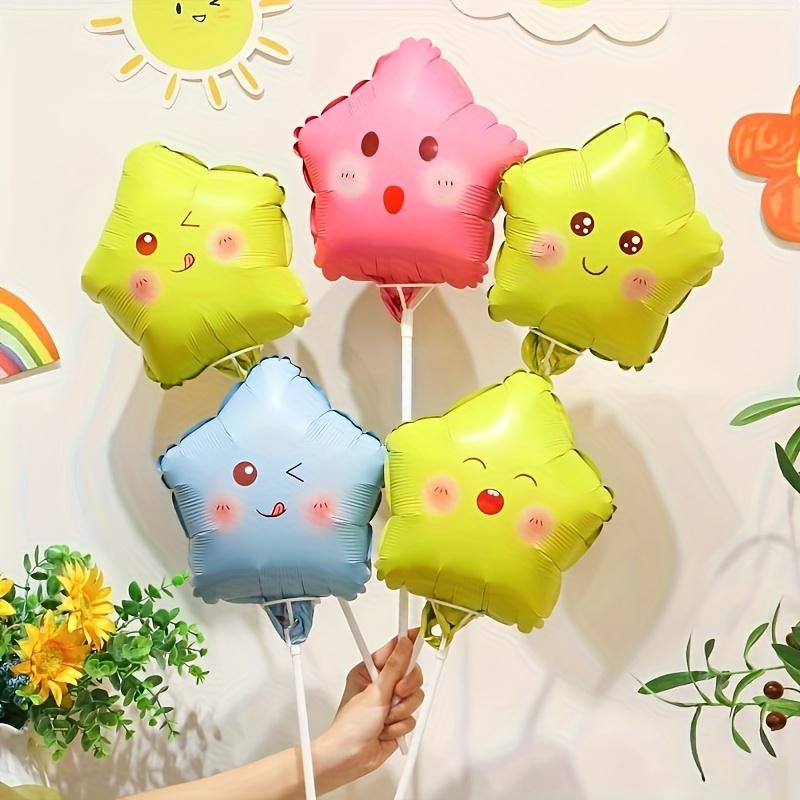 36 Cute Emoticon Star Balloons, 9.84in, Wear-resistant Aluminum Film, Suitable for Festivals, Injecting Joy Into Parties