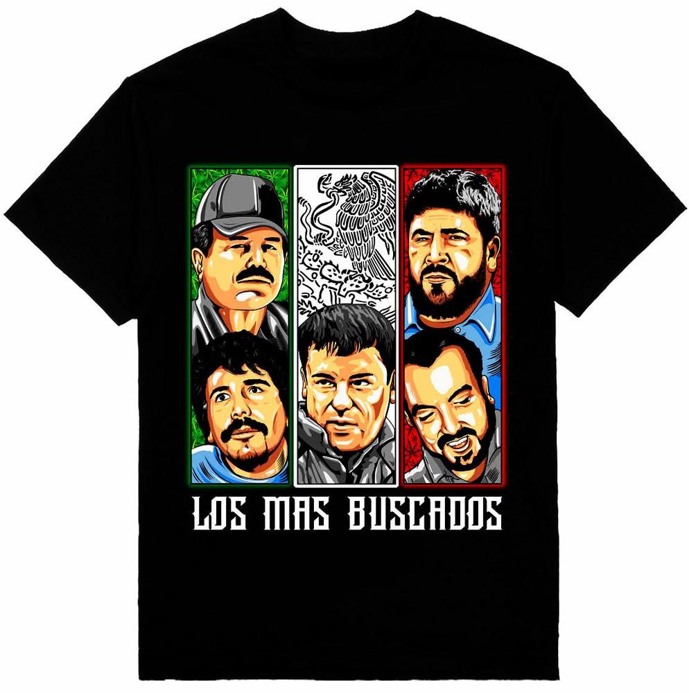 Cartel Empire Los Mas Buscados Мужская тяжелая футболка Печать на футболке Shaka Wear Унисекс футболка L