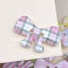 40pcs DIY Creative Bow Buttons Resin Cute Bowknot Buttons Fashionable Sweet Plaid Stripe Buttons Clothing Coat