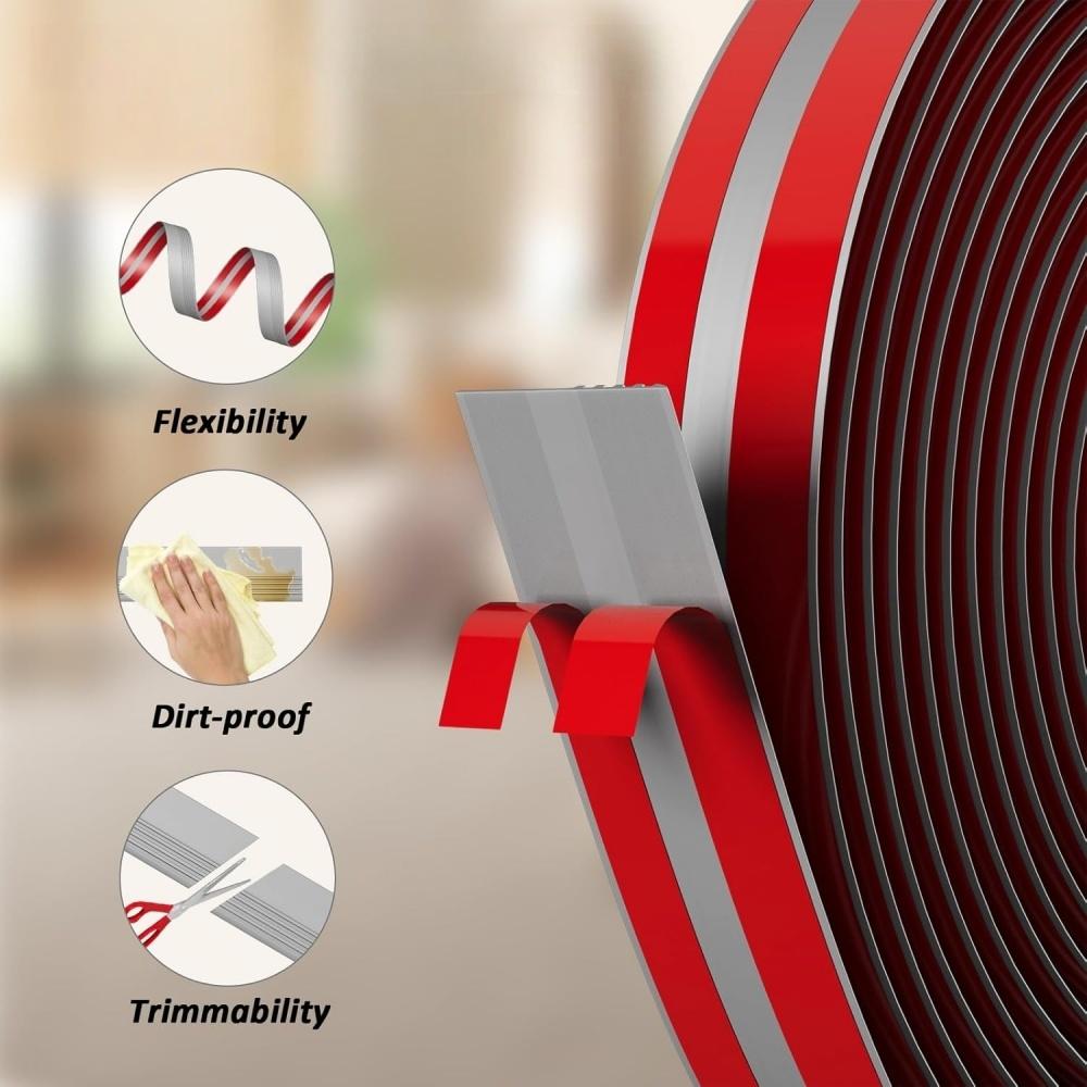 1PC 1mX98mm PVC Stair Shape Step Edge Protector, Non-Slip Stair Corner Decorative , Waterproof for Outdoor & Indoor Stair Treads