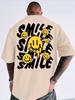 Unisex Unisex T-Shirt Streetwear Lächeln Grafik T-Shirt Kurzarm Baumwolle Lässig Oversized Urbaner Stil Oberteile