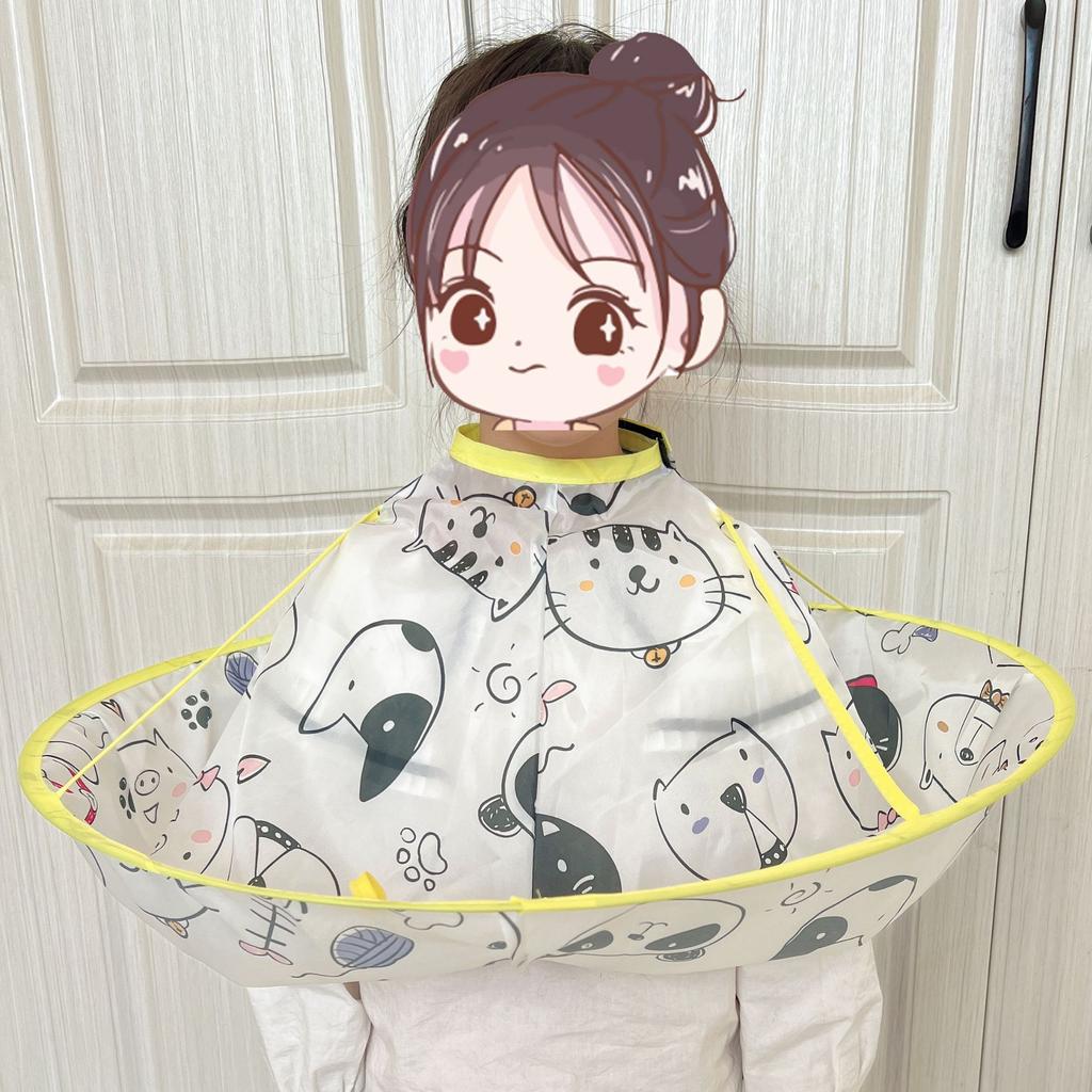 Children's Hairdressing Cloths Folding Cape Cloths Hairdressing Parlors Hairdressing Cape Non-stick Polyester Tuff Cape