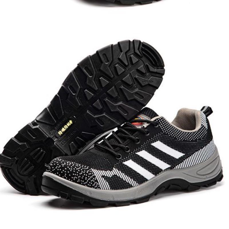 Arbeitsversicherungsschuhe für Männer, bruchfest, durchstichfest, verschleißfest, bequem und atmungsaktiv, Baotou aus Stahl, sicher und rutschfest für die Arbeit