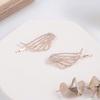 Fashionable Shiny Angel Wings Hairpins Rhinestone Silver Color Metal Hair Clips Women's Hair Ornaments
