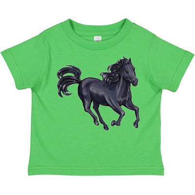 Inktastic Beautiful Galloping Black Horse Toddler T-Shirt Races Adult Stallion