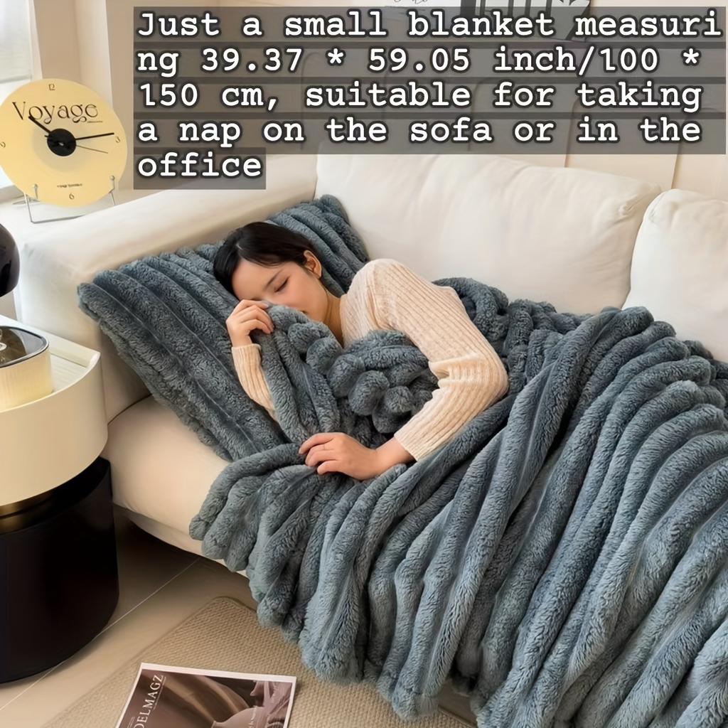 Luxuriöse Decke aus Kunstkaninchenfell Weich,Warm&Gemütlich für Sofa,Bett,Büro,Reisen Vielseitiges Ganzjahresgeschenk,Weihnachtsgeschenk